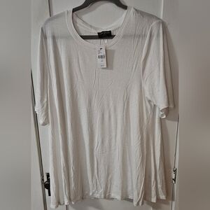 Lane Bryant Soft White Short Sleeve Tee